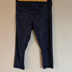 Lulu Lovett Navy Leaf Print Leggings